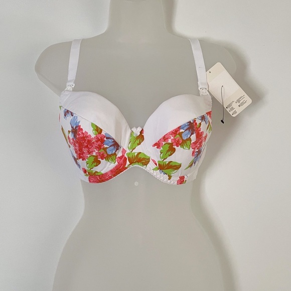 Kostar White Floral Bra - Picture 1 of 4